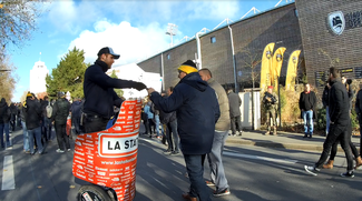 Outil publicitaire jour de match à La Rochelle